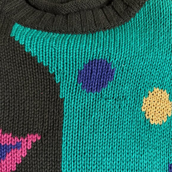 Vintage PASTA by Joyce Abstract Knit Sweater | Size M | Ramie Cotton Blend - Picture 8 of 10